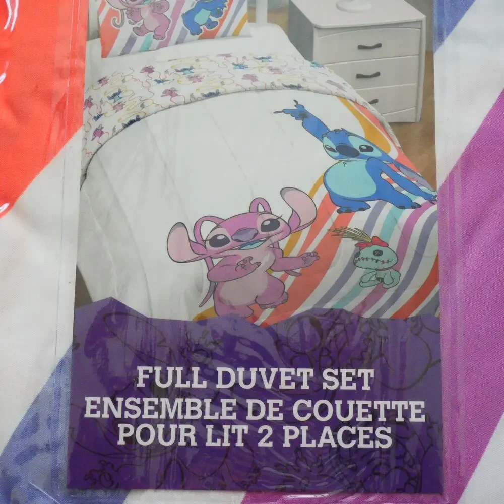 NEW Franco Disney Stitch Full Duvet Cover with 2 Shams Full Double Size
